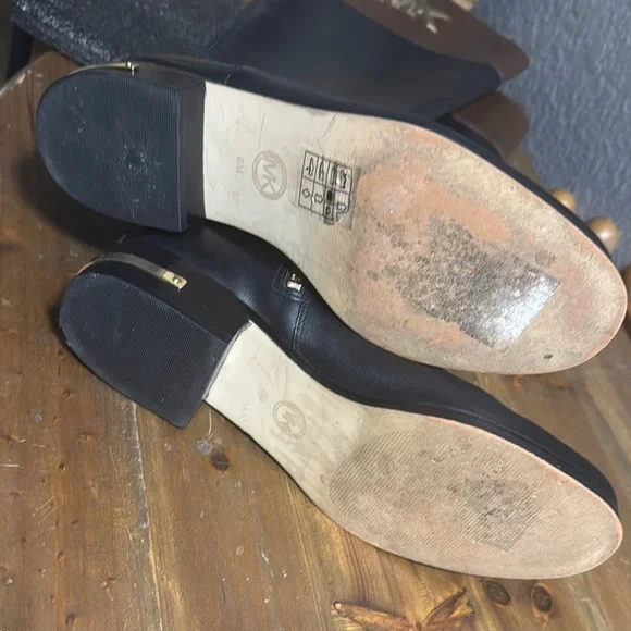 Michael Kors Black Mid-Calf Leather Boots - Picture 8 of 9